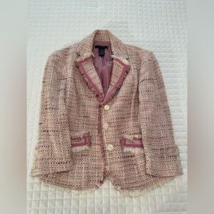 The Limited Pink Tweed Blazer